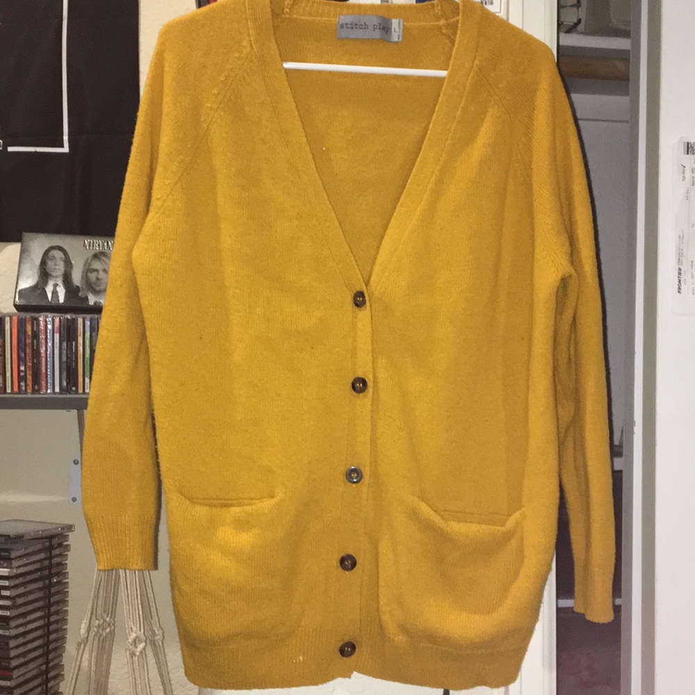 Burnt yellow Oversized Cardigan